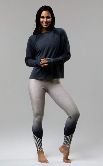 Image Title Onzie Pullover Long Sleeve Crewe - Slate Gray